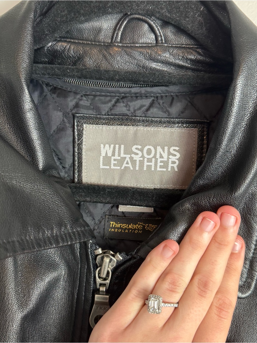 Wilsons Leather Black Men's Leather Jacket Size Large - Picture 10 of 16